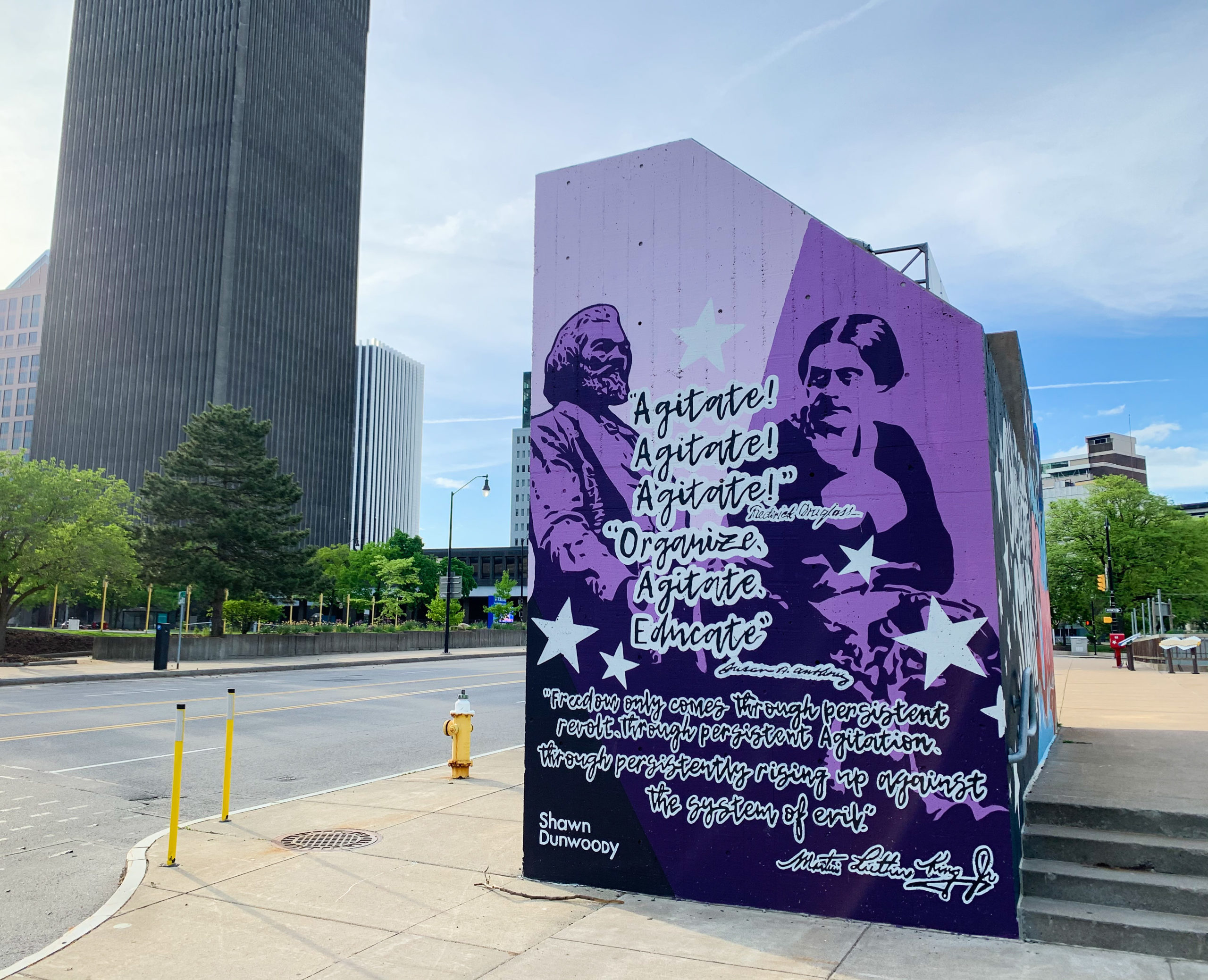 mural of frederick douglass and susan b anthony